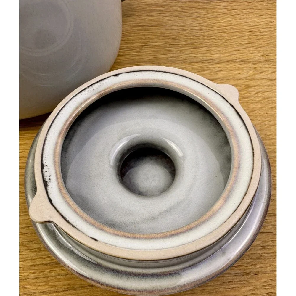 IKEA GLADELIG Gray Stoneware Teapot 1.3 Qt Scandinavian Modern